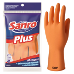 LUVA LATEX PLUS LARANJA SANRO