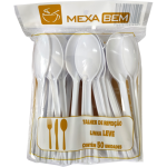 COLHER DE REFEICAO MASTER BRANCO C/50 MEXABEM