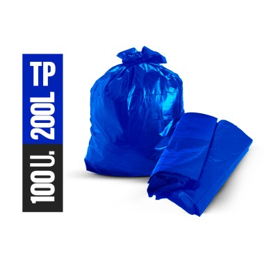 SACO DE LIXO 200 LTS AZUL C/100 TP