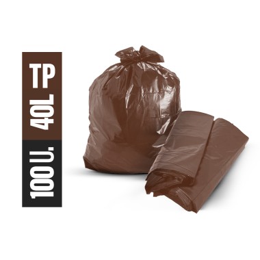 Saco de Lixo 40 litros Marrom com 100 unidades - TP Saco de Lixo 40 litros Marrom com 100 unidades - TP