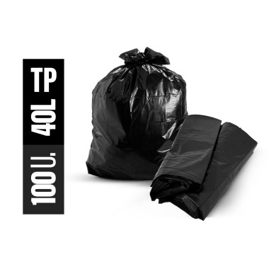 SACO DE LIXO 40 LTS PRETO C/100 TP