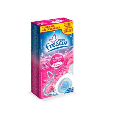 Pastilha Adesiva Novo Frescor Floral - Caixa com 3 Unidades Pastilha Adesiva Novo Frescor Floral - Caixa com 3 Unidades