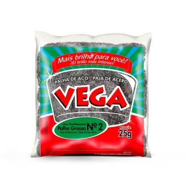 Palha de Aço Número 2 Grossa 25g  - Vega Palha de Aço Número 2 Grossa 25g  - Vega