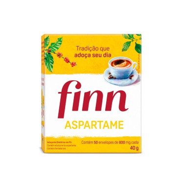 Adoçante em Pó Finn Aspartame 0,8g - Caixa com 50 Sachês Adoçante em Pó Finn Aspartame 0,8g - Caixa com 50 Sachês