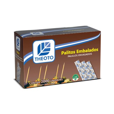 Palitos Embalados Theoto - Cx c/ 2000 Unidades: Palitos Embalados Theoto - Cx c/ 2000 Unidades:
