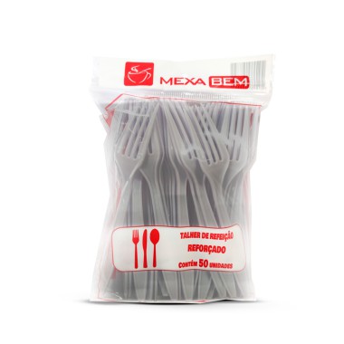 Garfo de Refeição Master Off-White Mexabem - Pacote com 50 Unidades Garfo de Refeição Master Off-White Mexabem - Pacote com 50 Unidades