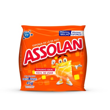 Lã de Aço Assolan 60g - Pacote com 8 Unidades Lã de Aço Assolan 60g - Pacote com 8 Unidades