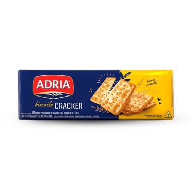 Biscoito Cracker Adria Pacote - 170g Biscoito Cracker Adria Pacote - 170g