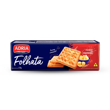 Biscoito 170g Cream Cracker Folhata - Adria Biscoito 170g Cream Cracker Folhata - Adria