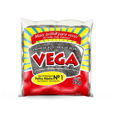 Palha de Aço Vega Steel Média N° 1 Palha de Aço Vega Steel Média N° 1