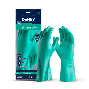 Luva Nitrílica Forrada G Nitrasolv Verde - Danny Luva Nitrílica Forrada G Nitrasolv Verde - Danny
