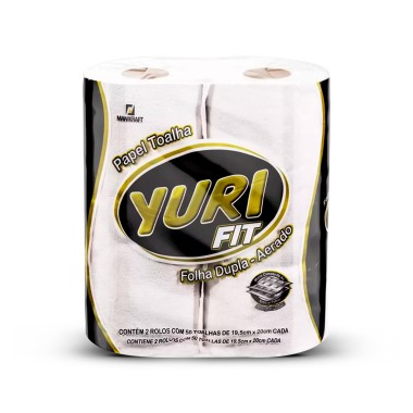 Papel Toalha Yuri Fit Branco - Pacote com 2 Unidades Papel Toalha Yuri Fit Branco - Pacote com 2 Unidades