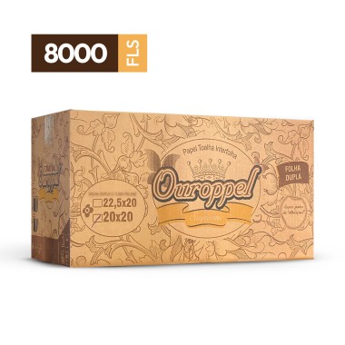 PAPEL HIGIENICO INTERFOLHA FD 100% CELULOSE 10X20 CX C/8000 OUROPPEL SUPREME