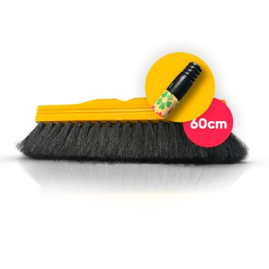 Vassoura Pelo de Animal 60 cm com Cabo 1,20m Vassoura Pelo de Animal 60 cm com Cabo 1,20m