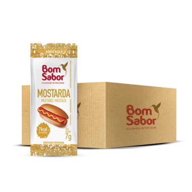 Mostarda Bom Sabor - Sachê 7g | Caixa com 182 unid. Mostarda Bom Sabor - Sachê 7g | Caixa com 182 unid.