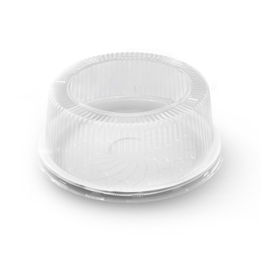 Embalagem PET Redonda para Bolo com Tampa BP-56 Alta Bipack