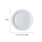 Prato de Refeição Raso 21 cm Cristalcopo PS - Caixa com 500 Unidades