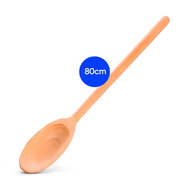 COLHER DE MADEIRA OVAL 80 CM