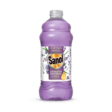 Desinfetante Extratos Naturais Lavanda e Malaleuca 2L - Sanol
