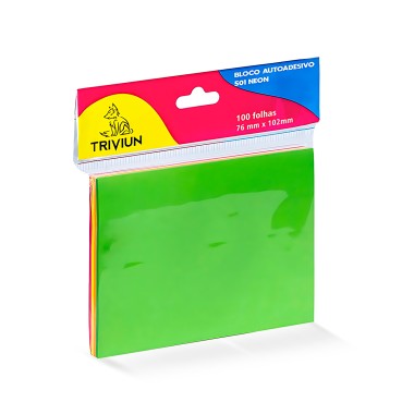 Bloco Autoadesivo 501 Neon 76x102 c/100 Folhas - TN Office Bloco Autoadesivo 501 Neon 76x102 c/100 Folhas - TN Office