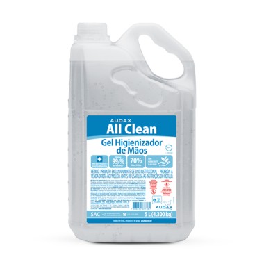 Álcool Gel Antisséptico 70% All Clean 5L - Audax Álcool Gel Antisséptico 70% All Clean 5L - Audax