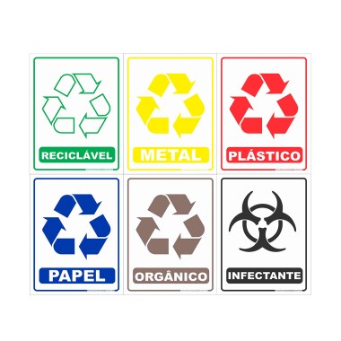 ADESIVO IDENTIFICADOR DE COLETA SELETIVA UNID