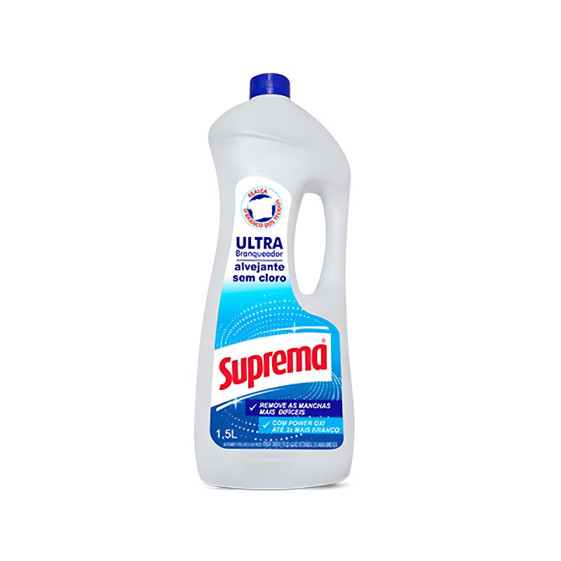 Alvejante Sem Cloro Branqueador 1,5 Litros Suprema Alvejante Sem Cloro Branqueador 1,5 Litros Suprema