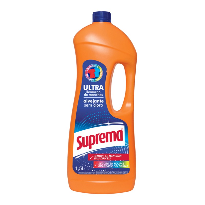 Alvejante Sem Cloro Removedor de Manchas 1,5 Litros Suprema Alvejante Sem Cloro Removedor de Manchas 1,5 Litros Suprema