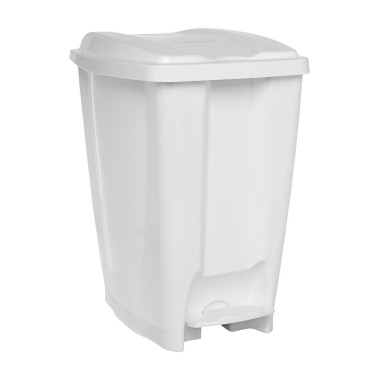 LIXEIRA PLASTICA C/ PEDAL BRANCA 20 LTS JAGUAR