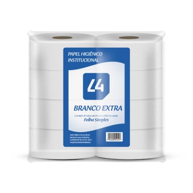 PAPEL HIGIENICO ROLAO BRANCO 8X300 MTS RIBEIRO/L4