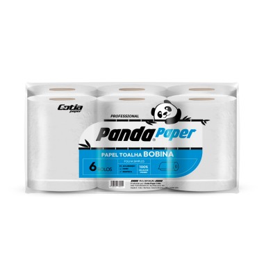 PAPEL TOALHA BOBINA FS 100% CELULOSE 6X20X200 MTS PANDA