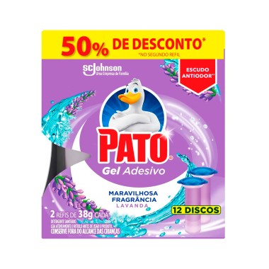 Pato Gel Adesivo Sanitário Lavanda 38g – 2 Refis com 6 Unidades Pato Gel Adesivo Sanitário Lavanda 38g – 2 Refis com 6 Unidades