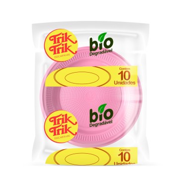 Prato de Bolo 15 cm c/10 Bio Rosa Trik Trik Prato de Bolo 15 cm c/10 Bio Rosa Trik Trik