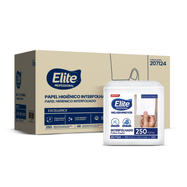 Papel Higiênico Interfolha Elite Folha Dupla 100% Celulose - Caixa com 12.000 Folhas Papel Higiênico Interfolha Elite Folha Dupla 100% Celulose - Caixa com 12.000 Folhas