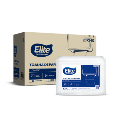 Papel Toalha Interfolha Elite Classic 100% Celulose - 2 Dobras - Caixa com 1.000 Folhas Papel Toalha Interfolha Elite Classic 100% Celulose - 2 Dobras - Caixa com 1.000 Folhas