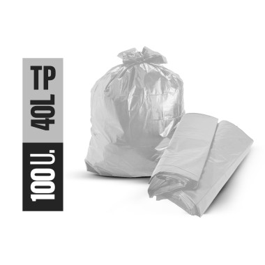SACO DE LIXO 40 LTS CINZA C/100 TP