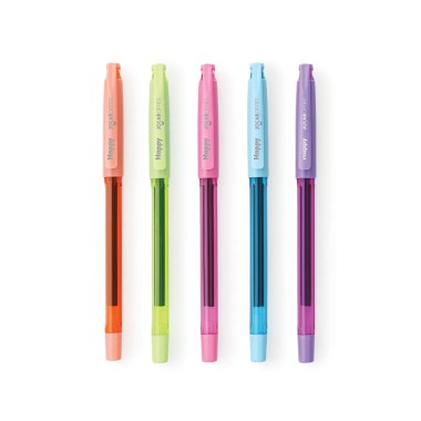 Caneta Gel Happy 0.7 mm Cores Pastéis Leo&Leo Caneta Gel Happy 0.7 mm Cores Pastéis Leo&Leo