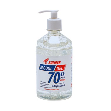 Álcool em Gel Antisséptico Pump 70° 500 ml - Sulmar Álcool em Gel Antisséptico Pump 70° 500 ml - Sulmar