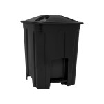 LIXEIRA PLASTICA C/ PEDAL PRETA 15 LTS JAGUAR