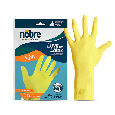 LUVA LATEX AMARELA M NOBRE