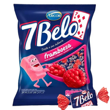 BALA 7 BELO FRAMBOESA 500 GRS