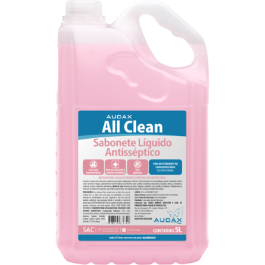 SABONETE LIQUIDO ANTISSEPTICO ALL CLEAN 5 LTS AUDAX