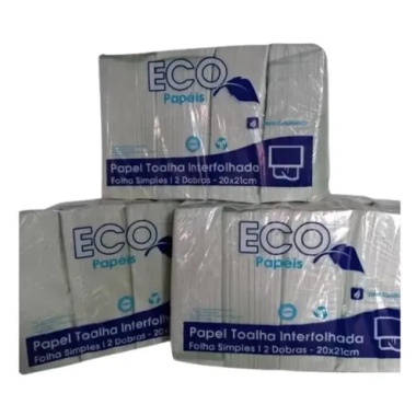 PAPEL TOALHA INTERFOLHA 100% CELULOSE 20X20 500 FLS ECO/L4