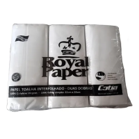 PAPEL TOALHA INTERFOLHA 2D 100% CELULOSE 20 GRS 22X20 CX C/4800 ROYAL SILVER