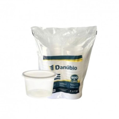 KIT POTE TAMPA REDONDO 1000 ML C/24 DANUBIO