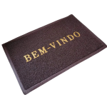 TAPETE CAPACHO EMBORRACHADO BEM-VINDO GIRA - MARROM