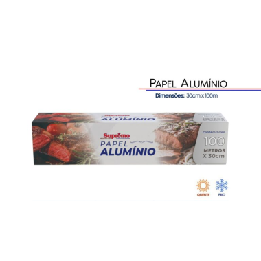 PAPEL ALUMINIO 30 X 100 MTS SUPRATICO