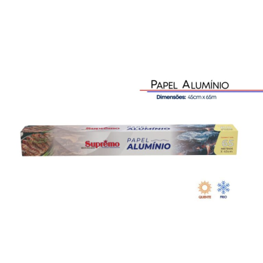 PAPEL ALUMINIO 45 X 65 MTS SUPRATICO