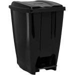 LIXEIRA PLASTICA C/ PEDAL PRETA 20 LTS JAGUAR