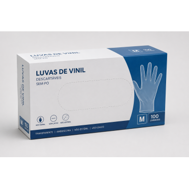 LUVA VINIL S/ PO C/100 P